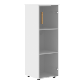 Средний шкаф колонна со стеклянной правой дверью FORTA Белый FMC 40.2 (R) (399х404х801) в Курске