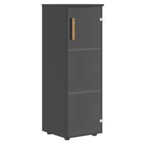 Шкаф колонна средний со стеклянной правой дверью FORTA Черный ГрафитFMC 40.2 (R) (399х404х801) в Курске