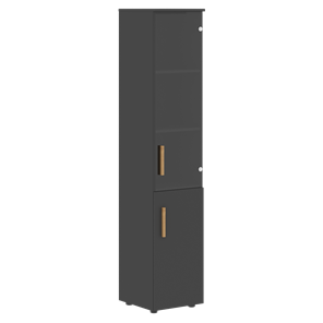 Высокий шкаф с глухой дверью колонна FORTA Черный Графит  FHC 40.2 (L/R) (399х404х1965) в Курске
