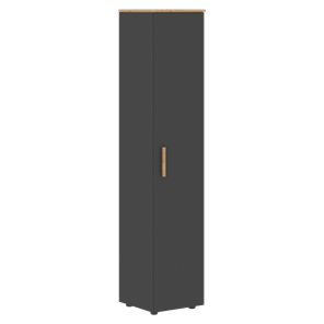 Шкаф колонна высокий с глухой дверью FORTA Графит-Дуб Гамильтон   FHC 40.1 (L/R) (399х404х1965) в Курске