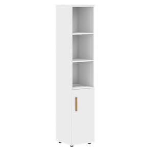 Шкаф колонна высокий с глухой малой дверью правой FORTA Белый FHC 40.5 (R) (399х404х1965) в Курске