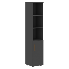 Высокий шкаф колонна с глухой малой дверью правой FORTA Черный Графит  FHC 40.5 (R) (399х404х1965) в Курске