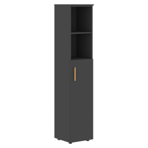 Высокий шкаф колонна с глухой средней дверью правой FORTA Черный Графит  FHC 40.6 (R) (399х404х1965) в Курске