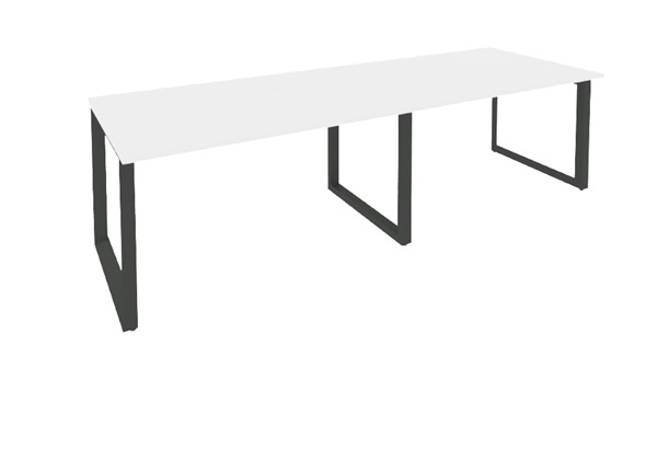Конференц-стол переговорный O.MO-PRG-2.3 Антрацит/Белый бриллиант в Курске - изображение