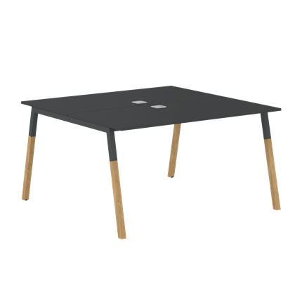 Стол для переговоров FORTA Черный Графит-Черный Графит-Бук  FWST 1313 (1380x1346x733) в Курске - изображение
