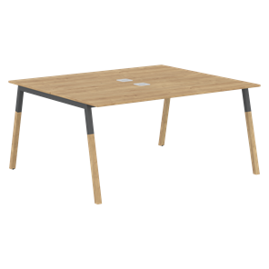 Переговорный стол FORTA Дуб Гамильтон-Черный графит-Бук FWST 1513 (1580x1346x733) в Курске