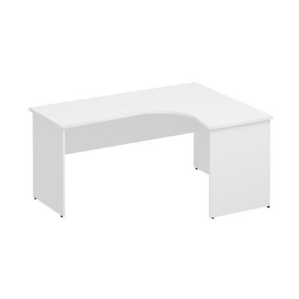 Угловой стол Комфорт, белый премиум, правый (160x120x75) К 125 в Курске - изображение