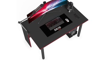 Стол для компьютера SKILLL SSTG 1385.1 , (1360x850x750), Антрацит/ Красный в Курске - предосмотр 7