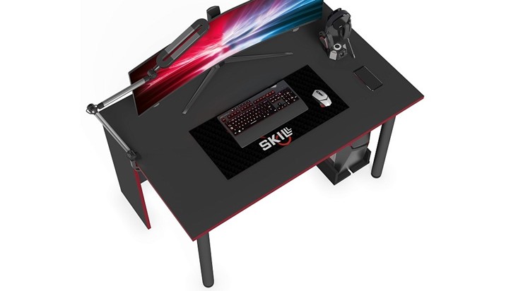 Стол для компьютера SKILLL SSTG 1385.1 , (1360x850x750), Антрацит/ Красный в Курске - изображение 7