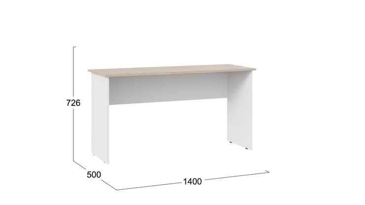 Рабочий стол Тип 14, 1400 (Дуб Сонома/Белый Ясень) в Курске - изображение 2