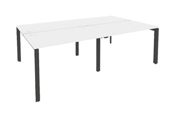 Офисный стол на металлокаркасе O.MP-D.RS-4.2.7 Антрацит/Белый бриллиант в Курске
