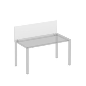 Экран для стола 140 на белом металлокаркасе Комфорт КФ, белый премиум (140x45x1.8) К.Б 842 в Курске