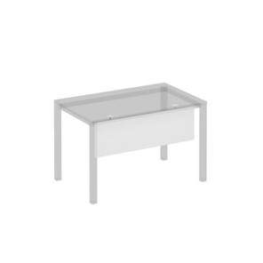Экран стола защитный (ДСП) с кронштейнами для стола 120 на белом металлокаркасе Комфорт КФ, белый премиум (120x3.2x1.8) К.Б1 812 в Курске