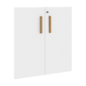 Двери для шкафов низкие с замком FORTA Белый FLD 40-2(Z) (794х18х766) в Курске