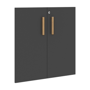 Низкие двери для шкафов с замком FORTA Черный ГрафитFLD 40-2(Z) (794х18х766) в Курске