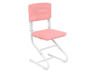 Комплект чехлов на сиденье и спинку стула СУТ.01.040-01 Розовый, Замша в Курске