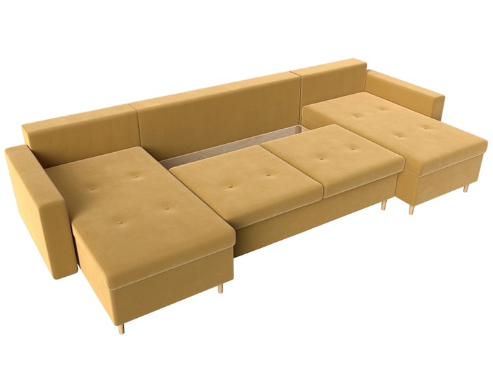 П-образный диван Белфаст, Желтый (Микровельвет) в Курске - изображение 1