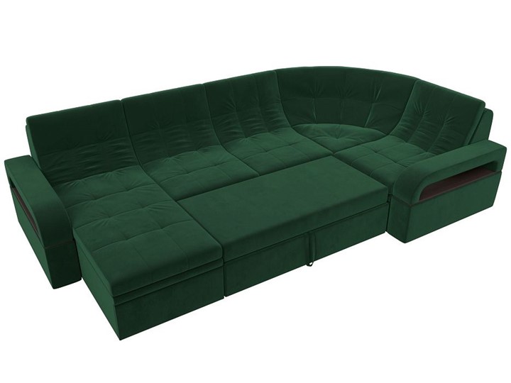 П-образный диван Лига-035, Зеленый (велюр) в Курске - изображение 1
