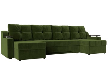 П-образный диван Сенатор, Зеленый (Микровельвет) боннель в Курске