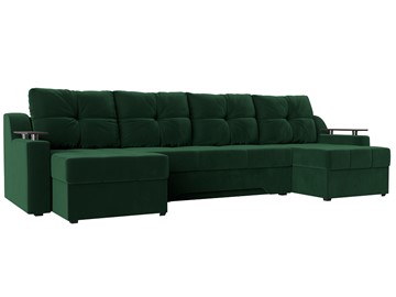 П-образный диван Сенатор, Зеленый (Велюр) боннель в Курске