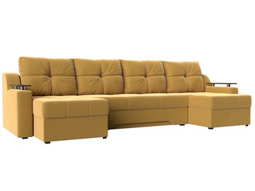 П-образный диван Сенатор, Желтый (Микровельвет) боннель в Курске