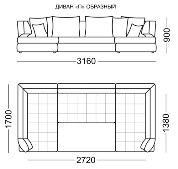П-образный диван Бруно Элита 50 Б в Курске - изображение 6