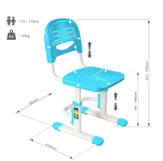 Детский растущий стул SST3 Blue в Курске - изображение 4