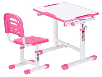 Растущий стол и стул Mealux EVO-07 Pink, розовая в Курске
