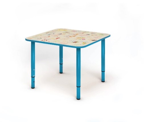 Стол регулируемый детский Азбука квадратный СДО-4 Синий в Курске - изображение