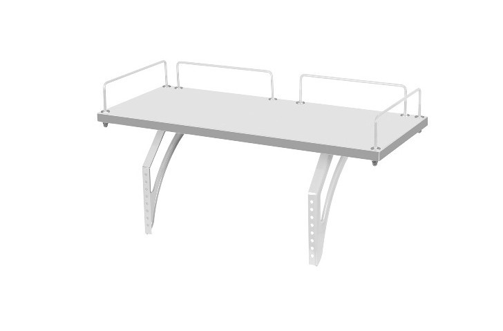 Детский стол-трансформер 1/75-40 (СУТ.25) + Polka_z 1/600 (2 шт.) + Polka_b 1/550 белый/белый/Серый в Курске - изображение 2