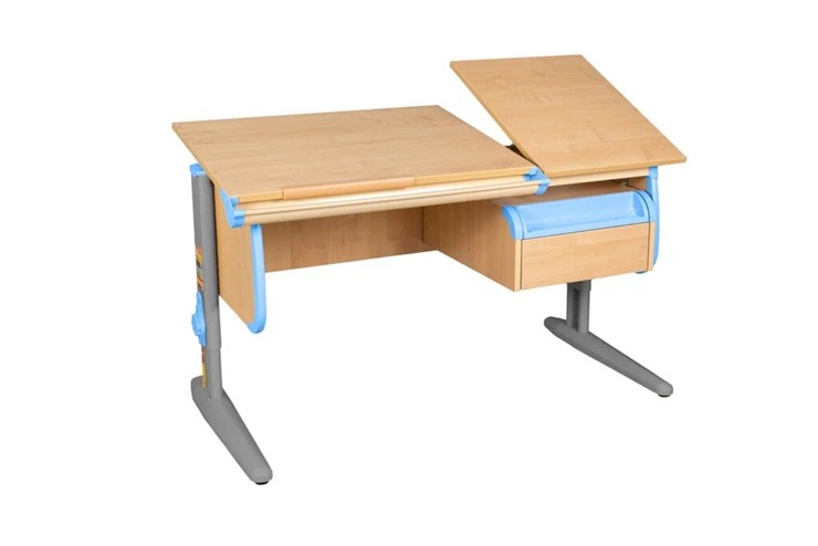 Детский стол-трансформер 1/75-40 (СУТ.25) + Tumba 1 Бежевый/Серый/Ниагара в Курске - изображение 2