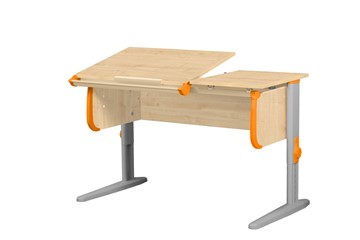 Детский стол-трансформер 1/75-40 (СУТ.25) Бежевый/Серый/Оранжевый в Курске