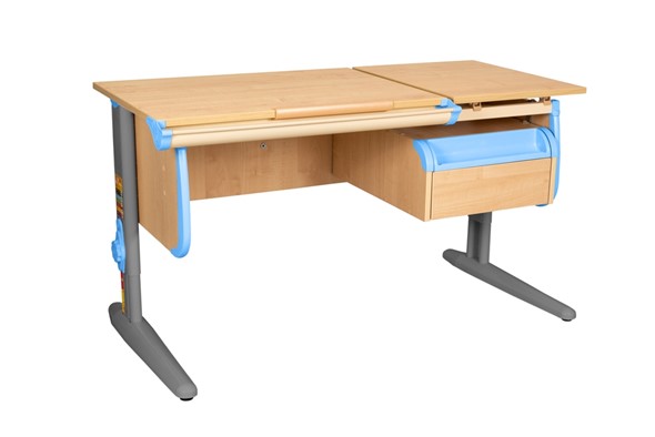 Детский стол-трансформер 1/75-40 (СУТ.25) + Tumba 1 Бежевый/Серый/Ниагара в Курске - изображение