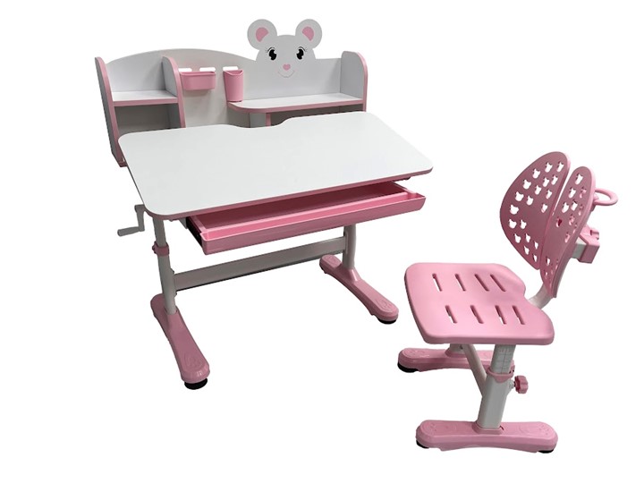 Парта растущая + стул Carezza Pink FUNDESK в Курске - изображение 4