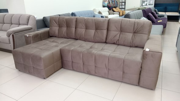 Угловой диван с оттоманкой Реал ДУ Graund 03 велюр в Курске - изображение