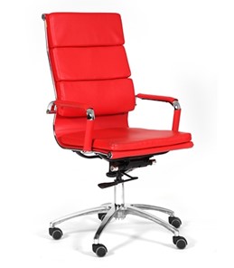 Офисное кресло CHAIRMAN 750 экокожа красная в Курске - предосмотр